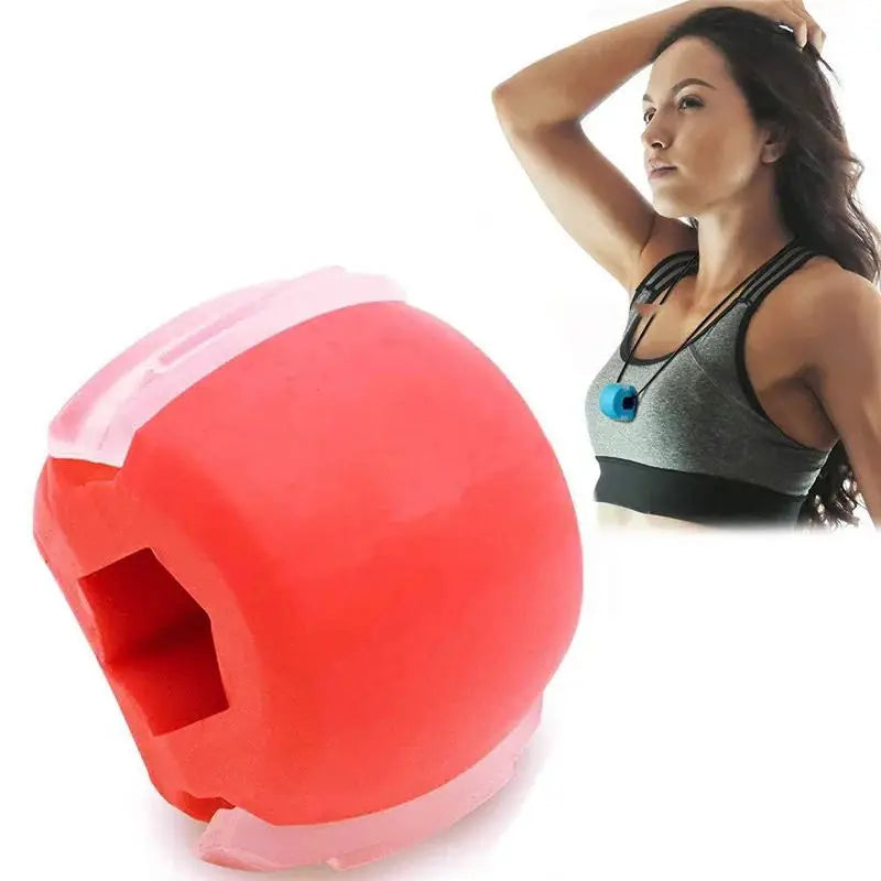 💥 Appareil de musculation de la mâchoire – Balle fitness visage anti-âge (silicone alimentaire)