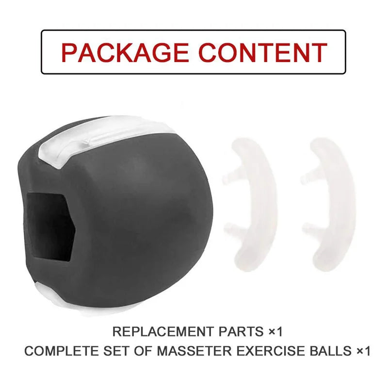 💥 Appareil de musculation de la mâchoire – Balle fitness visage anti-âge (silicone alimentaire)