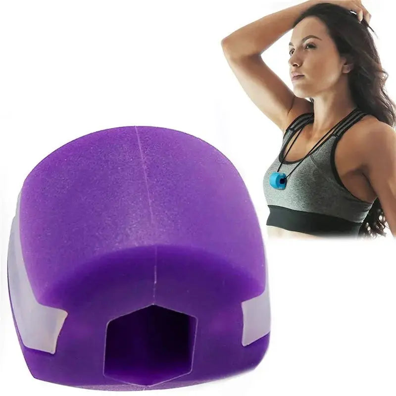 💥 Appareil de musculation de la mâchoire – Balle fitness visage anti-âge (silicone alimentaire)