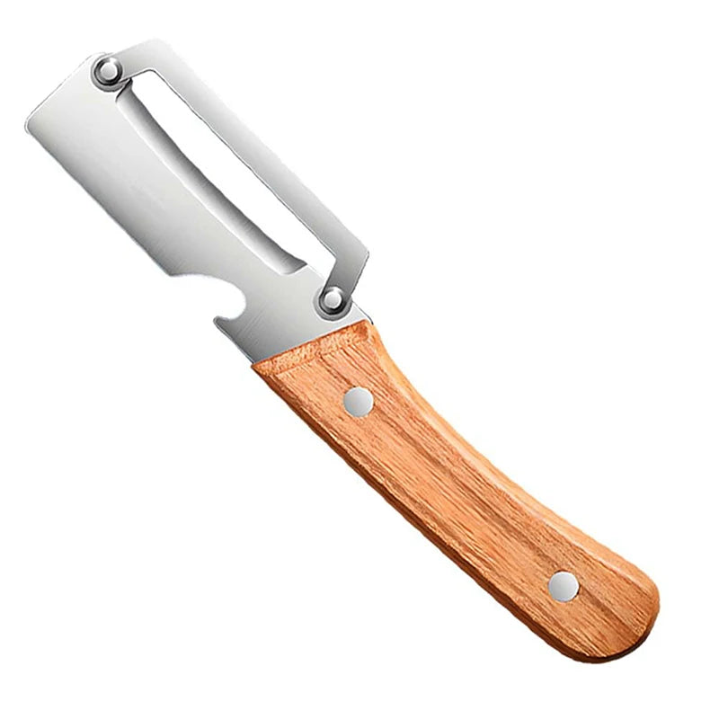 🥕 Éplucheur Multifonction en Bois – Fruits & Légumes