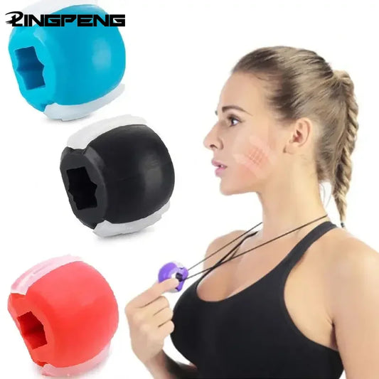 💥 Appareil de musculation de la mâchoire – Balle fitness visage anti-âge (silicone alimentaire)